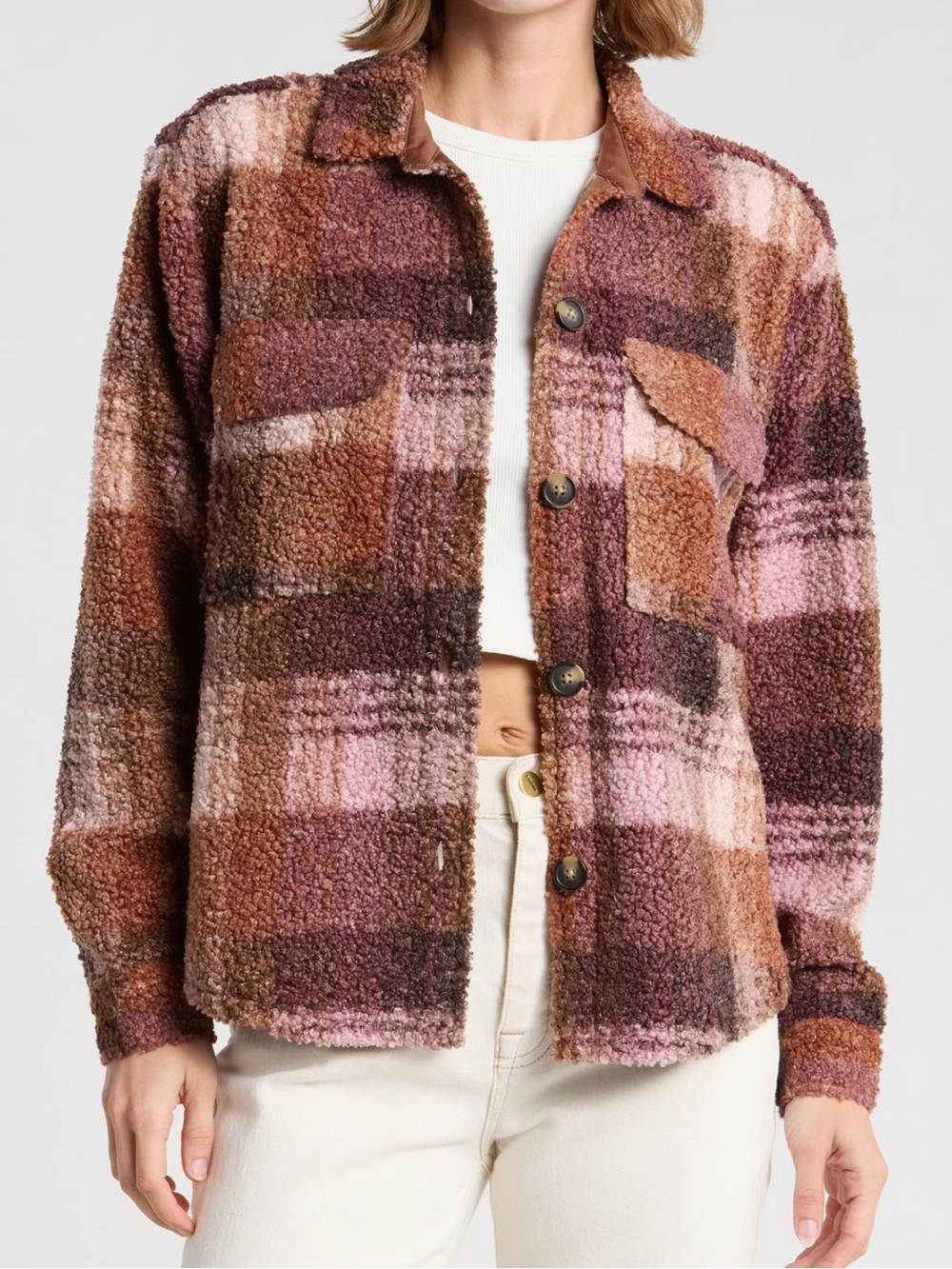beachlunchlounge • Tory Boxy Crop Plaid Shacket